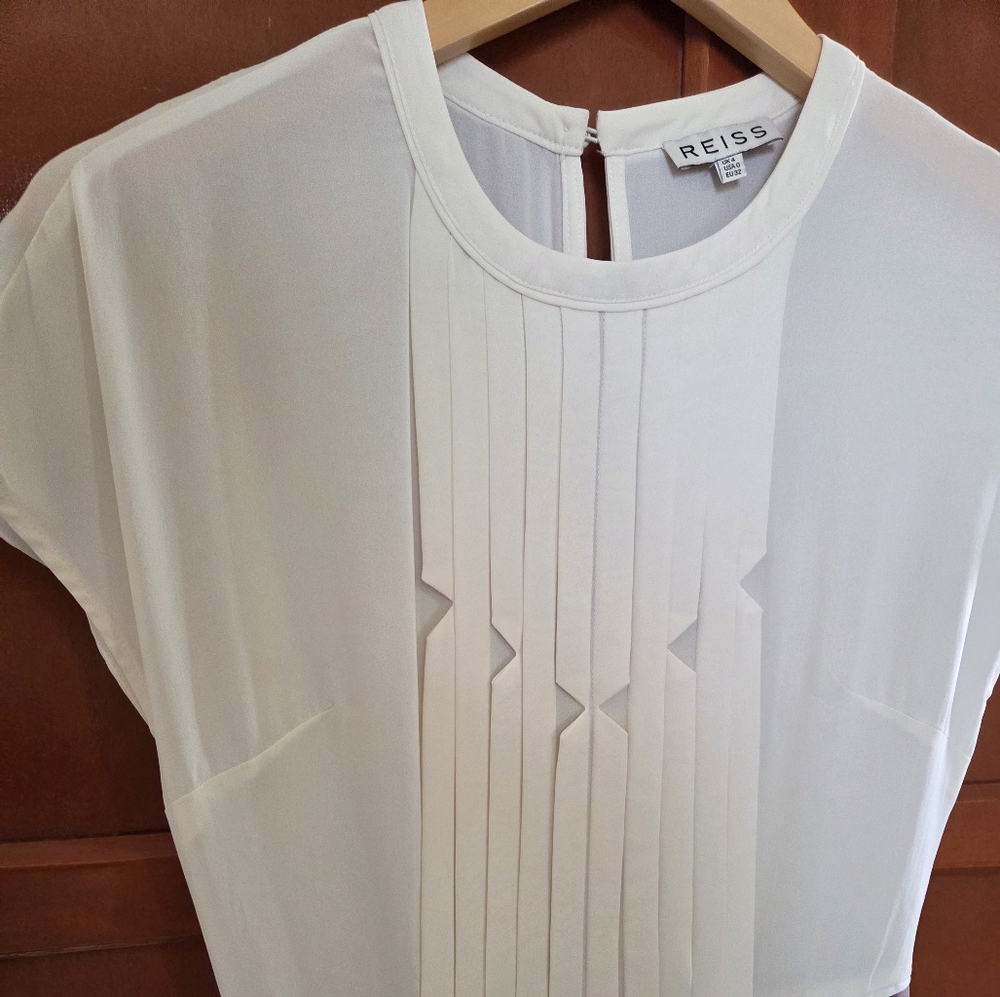 REISS 2 Tone Short Sleeve Dress - Picture 3 of 6